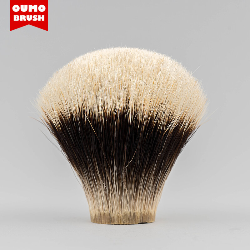 OUMO BRUSH- handtied di Loto Manciuria LM-1 più bella a due bande pennello da barba in tasso knot【 4.18 】