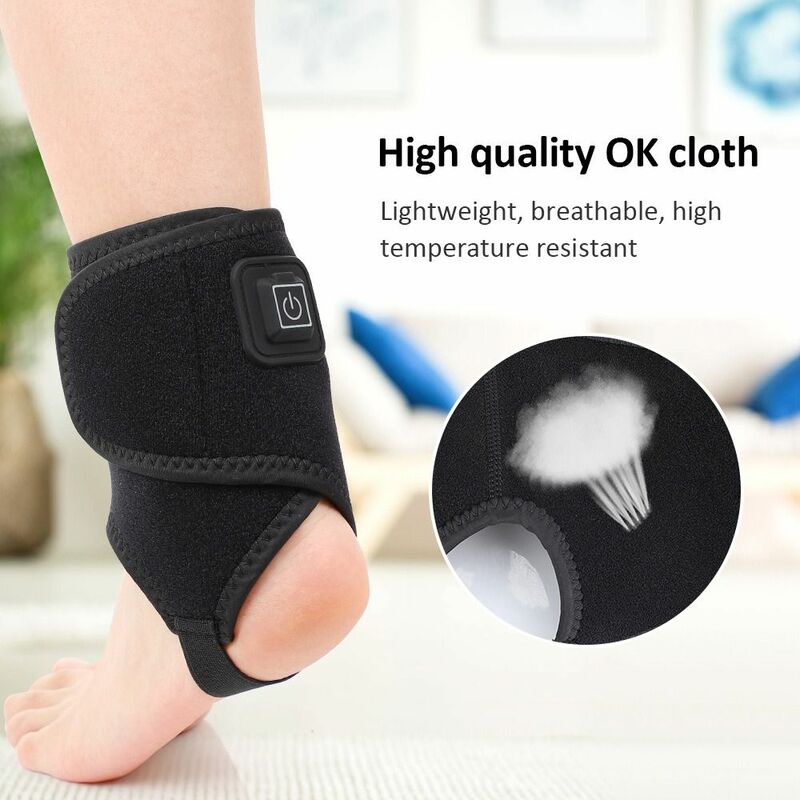 Health Electric Warm Joint Brace Wrap Pain Relief Heating Ankle Pad Heated Massager