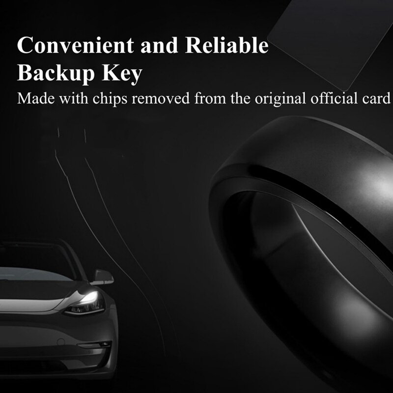 Kunci cincin pintar kunci Fob NFC pengganti untuk Tesla Model 3 Model Y untuk mengganti kunci kartu kunci Fob