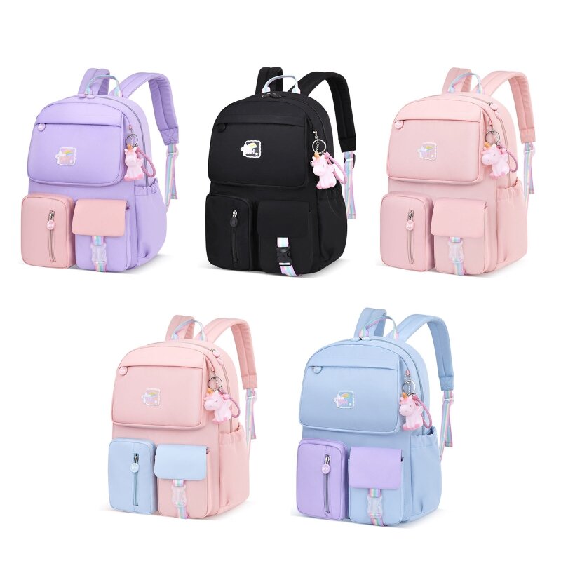 28GD, детский рюкзак для девочек с подвеской, сумка для начальной школы, рюкзак, сумка для книг, милый студенческий нейлоновый дорожный рюкзак