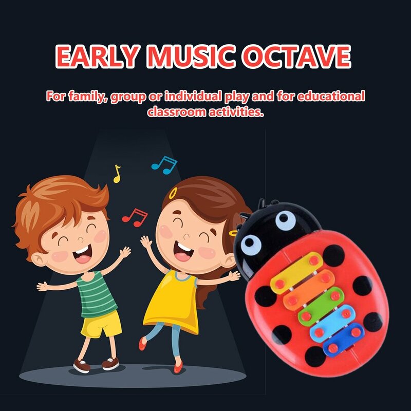بيانو يدوي للأطفال ، ألعاب تعليمية ، قيثارة يد ، لعبة أطفال موسيقية ، 8-Note Xylophone لطفل صغير ، عمر 0-3 سنوات
