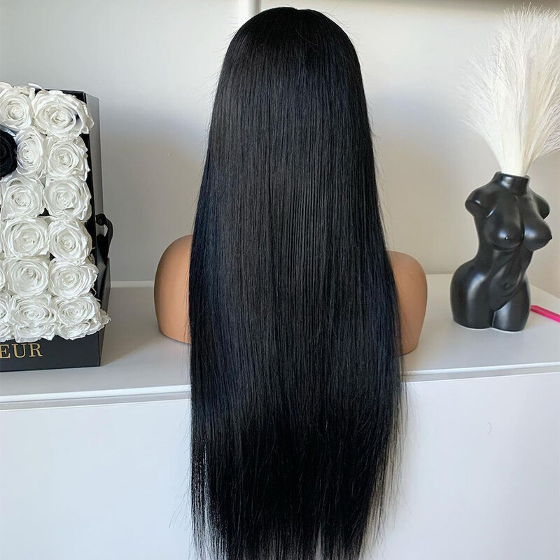 200 Density 26 30 Inches Straight Human Hair Brazilian Remy Pre Plucked 13x6 Hd Lace Frontal Wig 13x4 Full Lace Wigs For Women