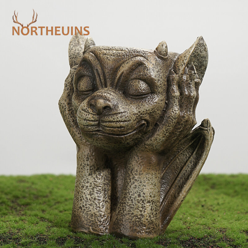 NORTHEUINS – Vase à fleurs en résine, Figurines de gargouille, pot de fleur de monstre abstrait, pour décoration de jardin d'extérieur