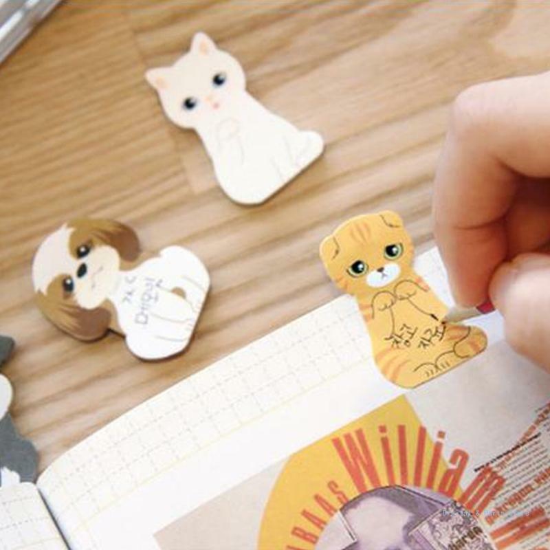 M17F Cute Kitty House for Cat Dog Segnalibro Adesivo Sticky Notes Paper Pad Bookmarks