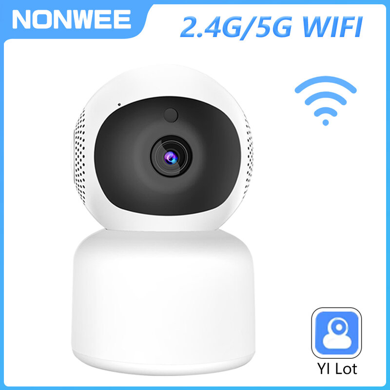 Caméras de surveillance de protection de sécurité sans fil, caméra domestique, moniteur bébé intérieur, suivi automatique Al, Wi-Fi, 2.4 P, 1080G, 5G