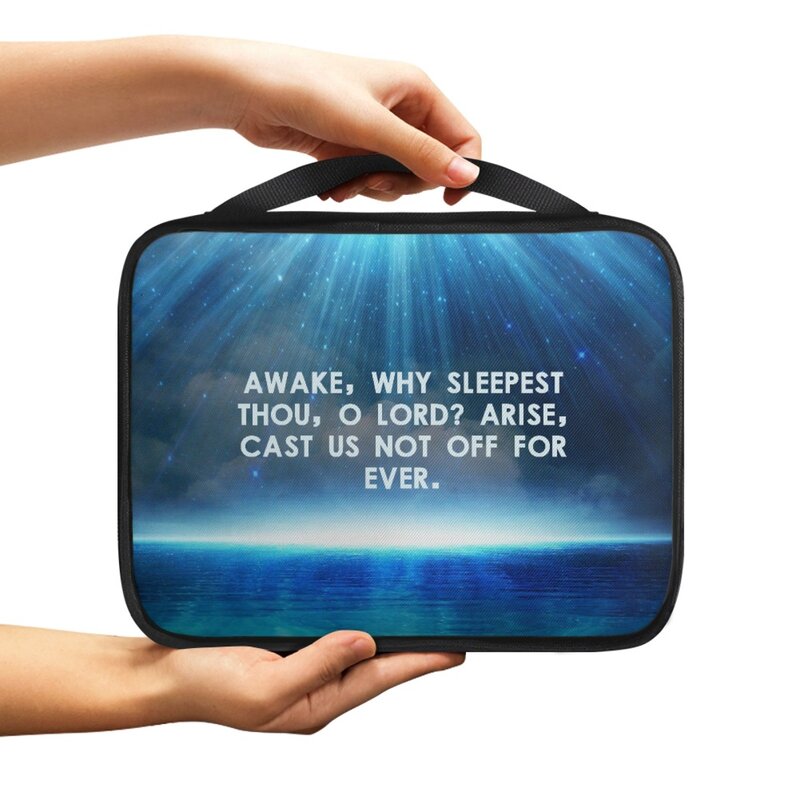 Изысканная модная индивидуализированная сумка на молнии с изображением звездного неба озера воды, христианские Библии