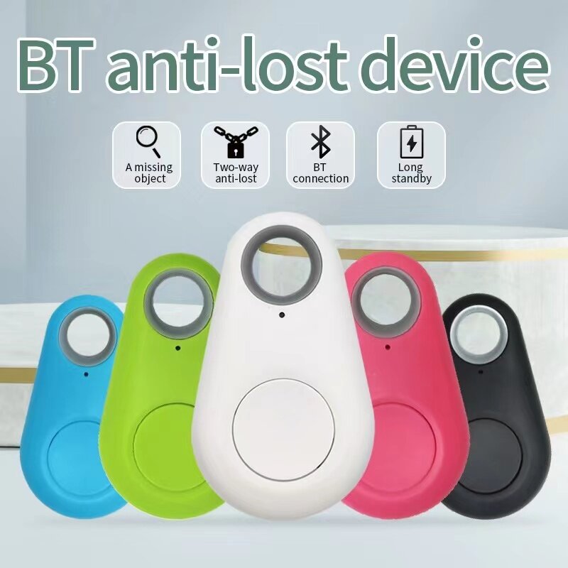 Mode Mini Hewan Peliharaan Pintar Bluetooth 4.0 GPS Pelacak Antihilang Alarm Tag Nirkabel Tas Anak Dompet Pencari Kunci Pencarian Lokasi