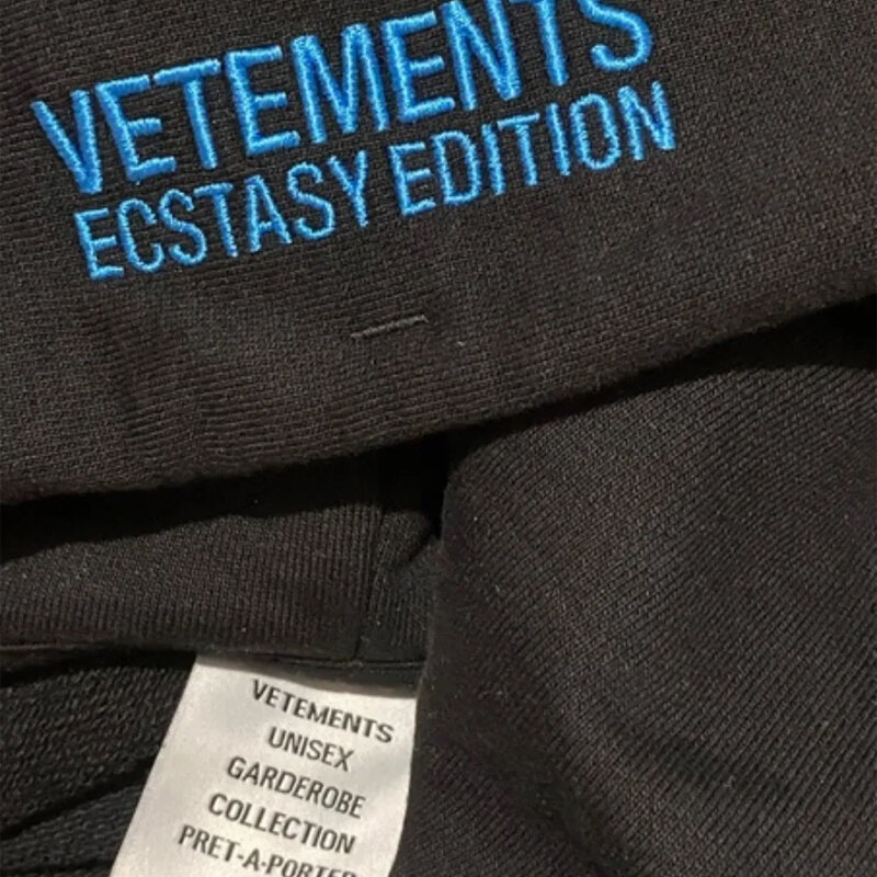 Толстовка Y2k мужская с вышивкой Ecstasy, уличная одежда в стиле Харадзюку, пуловер оверсайз с надписью и графическим принтом, одежда в стиле хип-хоп
