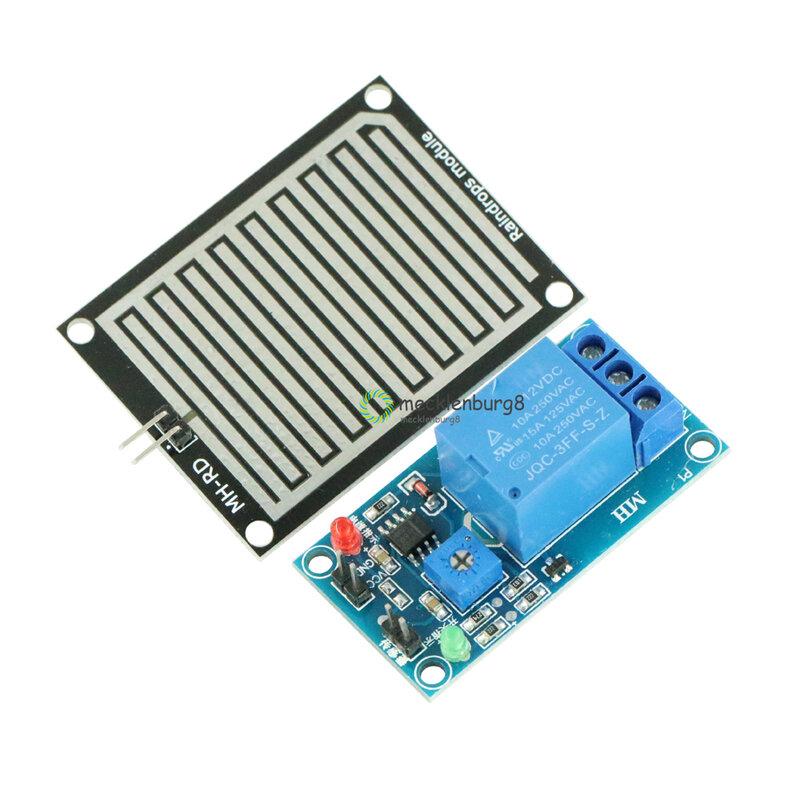 Модуль управления дождём 12 В, сенсорный релейный модуль для Arduino, с монитором влажности на листьях, для мониторинга погоды