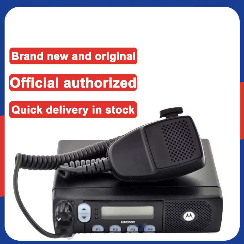 Motorola-walkie-talkie de 25 vatios de potencia, GM3688, GM3689, Radio Móvil para coche con teclado para CM160, EM400, CM300