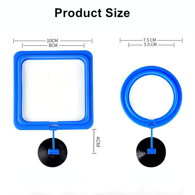 Clearance for Free Aquarium Feeding Ring Fish Tank Station Floating Food Tray Feeder Square Circle Accessory Fish Food Feeder