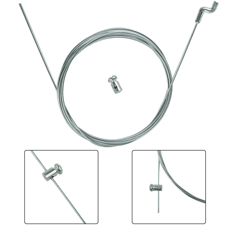 Cortacésped z-hook Motor de tren/rueda de freno, Cable Extractor de acelerador para acelerador, Cable de máquina de alimentación de jardín, 2 metros