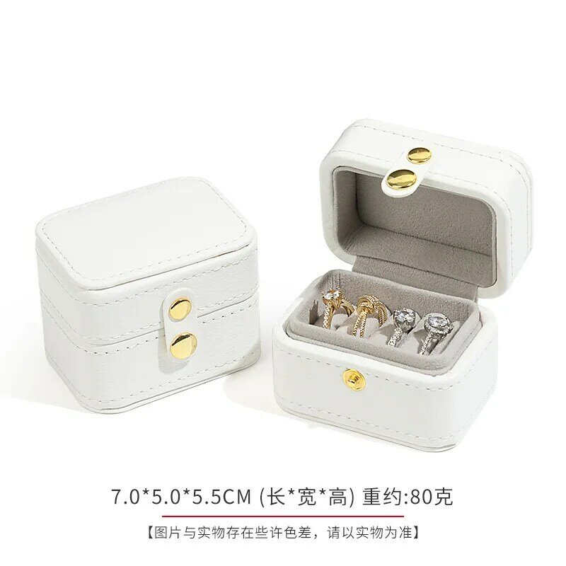 Kotak perhiasan Mini gesper kotak cincin kecil anting liontin kotak gelang tampilan cincin kotak perhiasan portabel