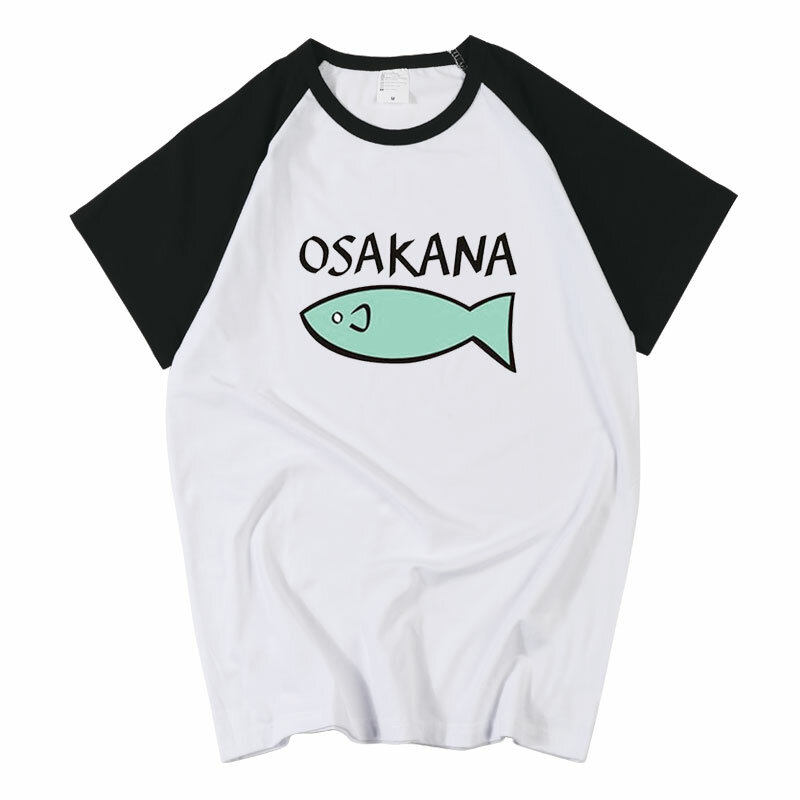 Neue Anime Cosplay Kinako Osakana Baumwolle lässig Kurzarm T-Shirt T-Shirt für Männer Frauen Kleidung