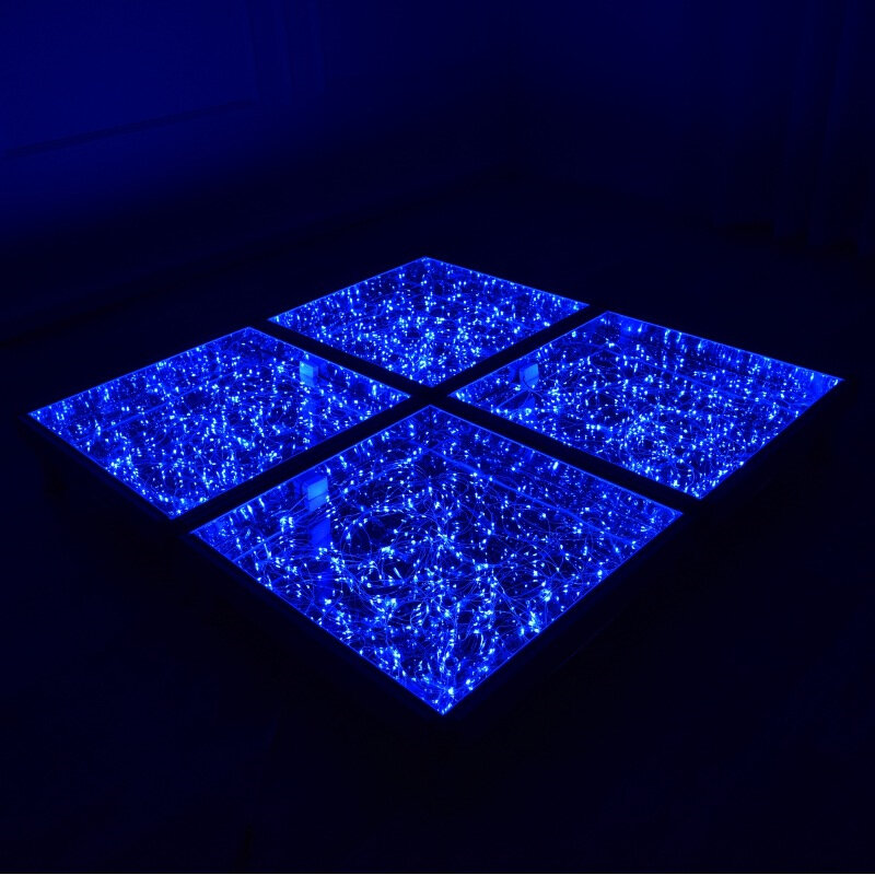 36 pieces 3d glass mirror led rgb star dance floor led lighting brilliant dance stage for wedding party event Decoration