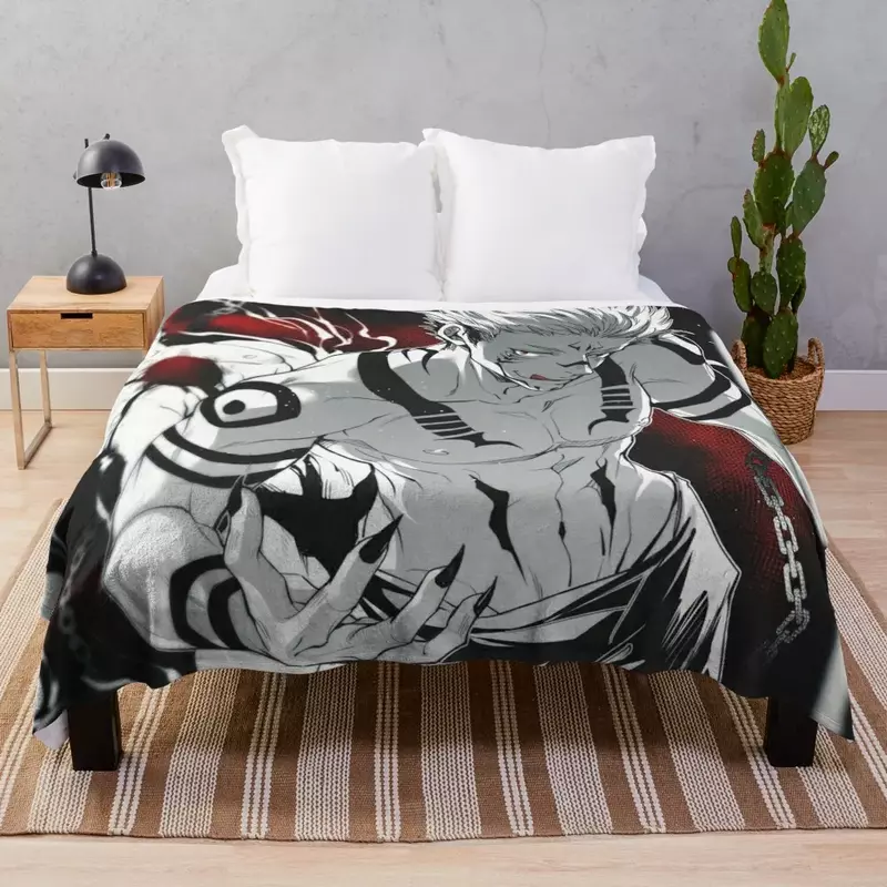 Накидное одеяло Sukuna & Itadori Yuji, Декоративные Мягкие Летние покрывала для диванов