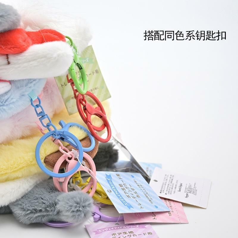 Sanrio mainan mewah Kuromi kartu Id My Melody tempat kartu foto Album Cinnamoroll tas liontin gantungan kunci Aksesori hadiah Natal