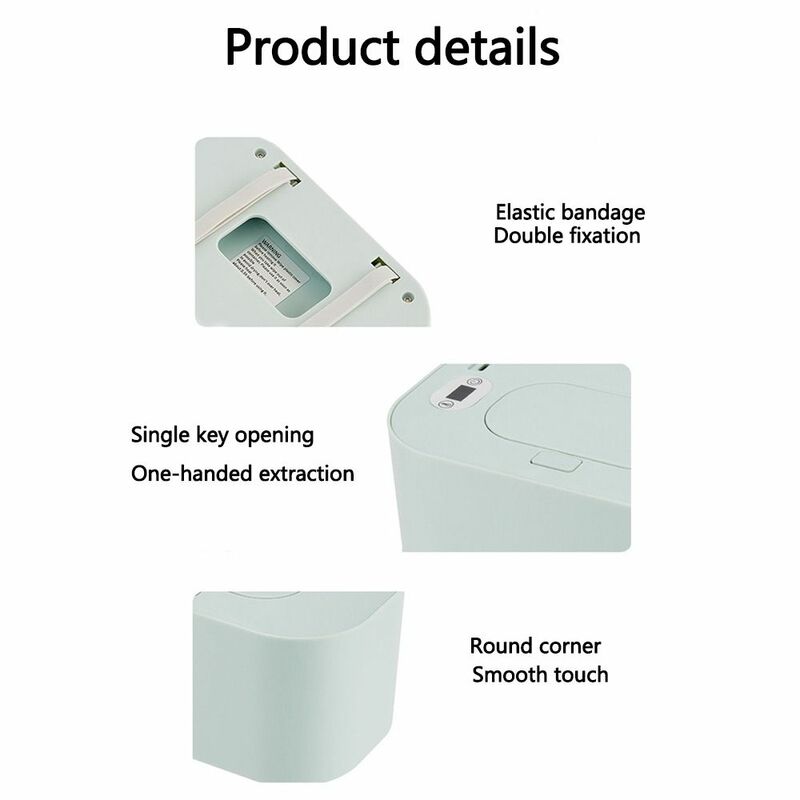 Calentador de toallitas húmedas de plástico para bebé, caja de calefacción de tejido húmedo de gran capacidad, temperatura constante duradera, alimentada por USB