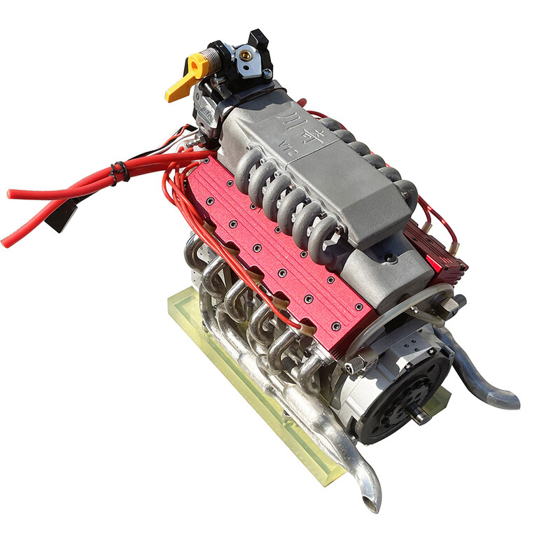 Modelo de motor a gasolina V12, Bomba refrigerada a água, Modelo de motor de injeção de alta pressão, Potência 2-8 Cavalos, 49cc