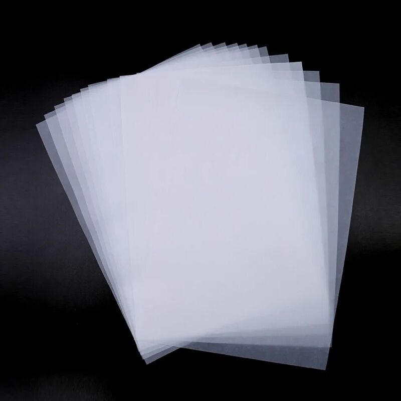 กระดาษร่างแบบโปร่งแสงสีขาว kertas kalkir A4กระดาษสำเนาสำหรับนักเรียนการเขียนตัวอักษรอุปกรณ์ศิลปะสำนักงาน100ชิ้น