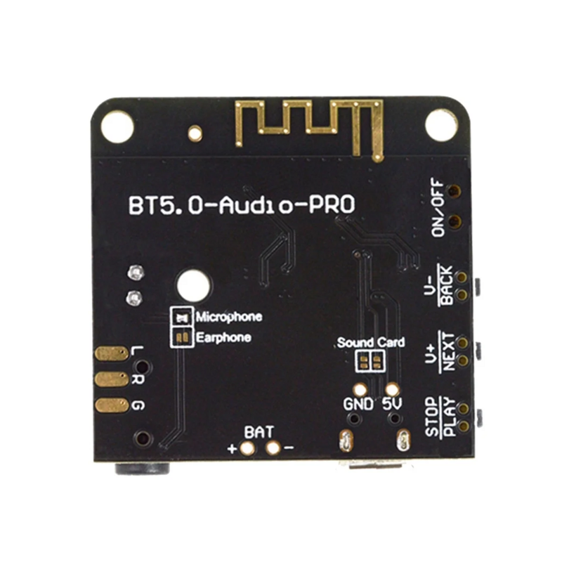 BT5.0 PRO Audio Module MP3 Audio Decoder Board with Mic Lossless Car Speaker Audio Amplifier Board DIY Audio Receiver