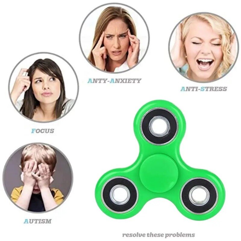 ABS Fidget Spinner EDC Spinner untuk autisme ADHD Anti stres tri-spinner kualitas tinggi mainan lucu anak-anak dewasa