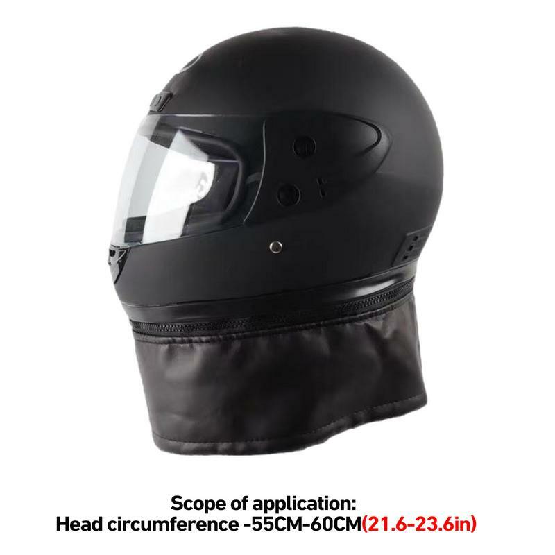 Capacete térmico de motocicleta para adultos, viseira unissex, capa de cabeça de motocicleta adulta, lenço destacável