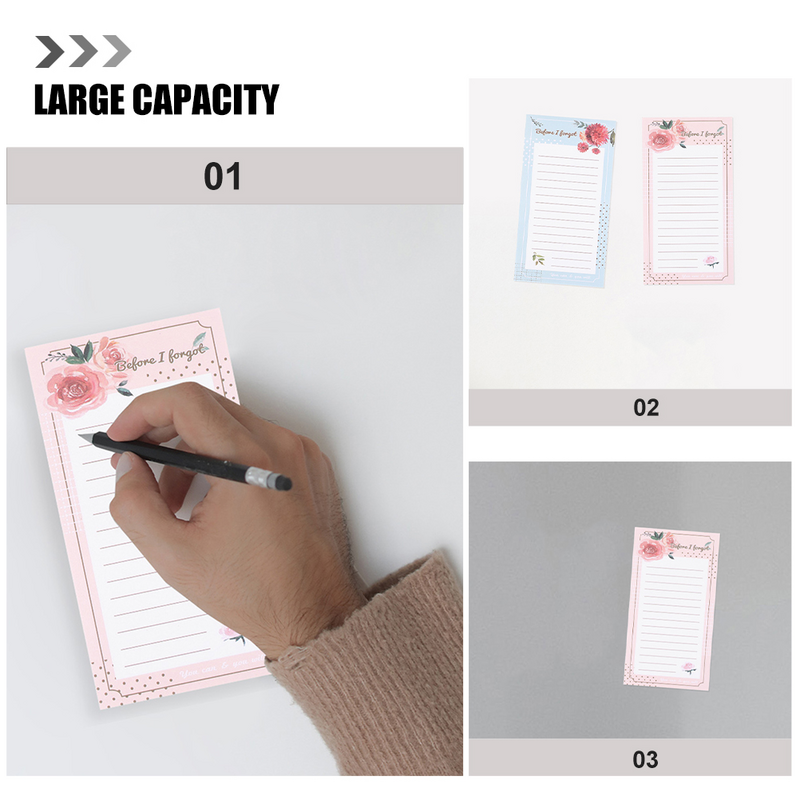 Taccuino blocco note magnetico elenco della spesa pad quaderni Shopping appiccicoso per quaderni per ufficio in carta per frigorifero