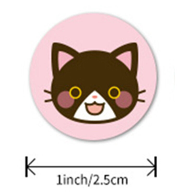 1 inci 50-500 buah stiker kucing indah untuk stiker hadiah sekolah dekorasi kelas stiker dorongan untuk siswa guru
