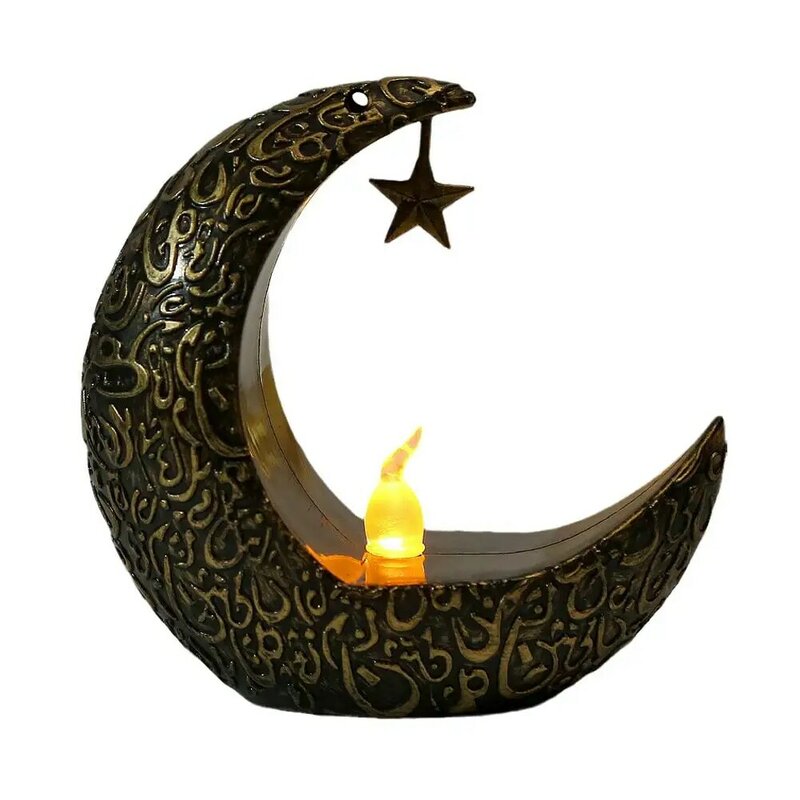 Eid Mubarak Party Decoration Star Moon Led Candlestick Ramadan Kareem Moon Star Light Kids Adults Happy Eid Mubarak Party Decor