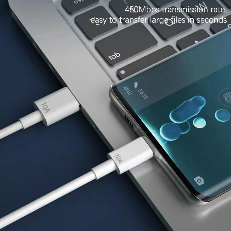 휴대폰용 USB C타입 케이블, 초고속 충전 라인, 고속 충전, 데이터 코드, 120W, 10A