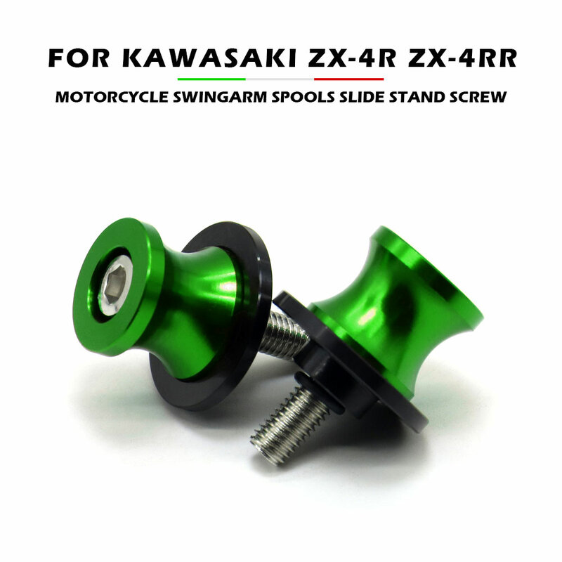 For KAWASAKI ZX-4R ZX-4RR ZX-25R ZX4R ZX4RR ZX25R 2022 2023 Motorcycle Accessories CNC M8 Swingarm Spools Slider Stand Screw