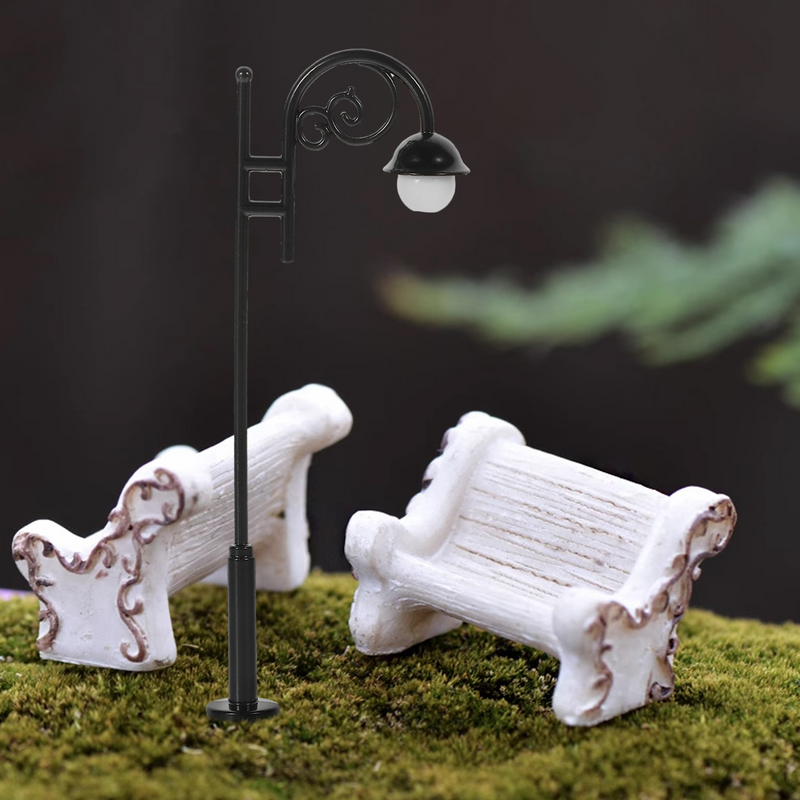 3 sztuki miniaturowe Model na scenę mikro światła uliczne dom dekoracyjne światła lampy podłogowe ozdoba Abs