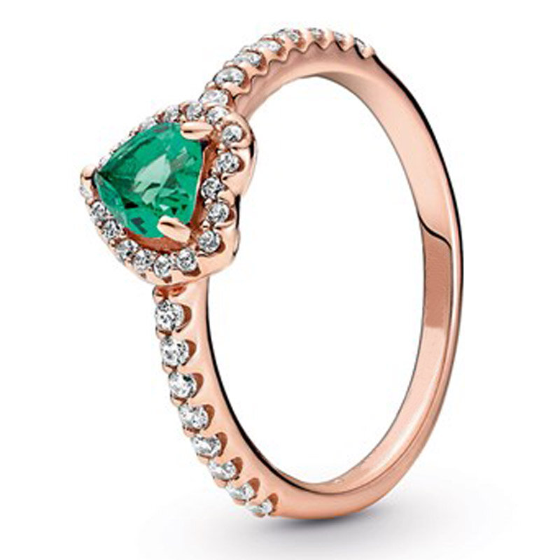 Neuer 925er Sterling silber beliebter Ring erhöhtes Herz hinterlässt Band aus asymmetrischen Sternen zeitloser Eleganz sring für Damen schmuck