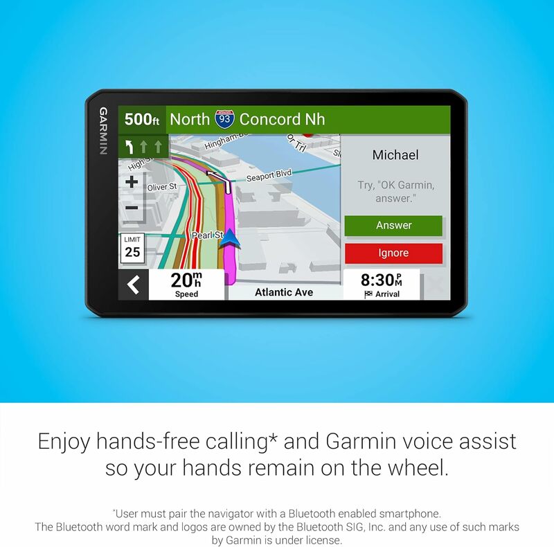 DriveCam™Navegador GPS grande de 7 ", Cámara de salpicadero integrada, Detección automática de accidentes, 76 pulgadas, fácil de leer