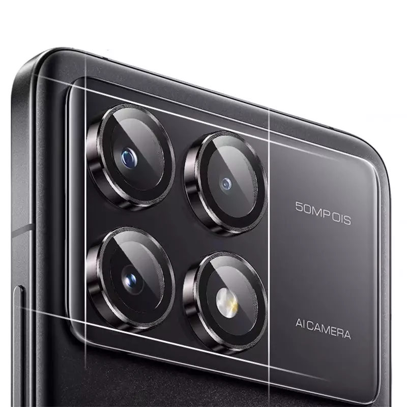 Camera Lens Protector Glass For Xiaomi Poco X6 Pro 5G Metal Lens Ring Case Camera Lens Protective Film Poco X 6 X6 5G