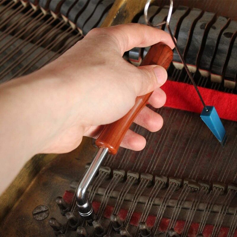Professional แบบพกพา Lever พุทราจูนเนอร์เปียโนเครื่องมือและเปียโน Tuning Lever ชุดกล่องเครื่องมือใบ้ Hammer Diy ชุด