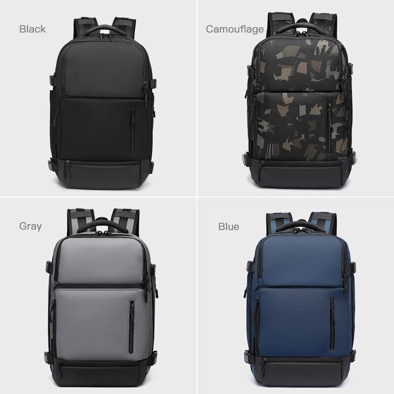 OZUKO Design plecaki męskie o dużej pojemności 15.6 "plecak biznesowy na laptopa USB ładowanie wodoodporna podróżna męska torba na bagaż Mochila