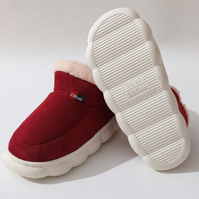 Зимняя женская обувь Kidmi, повседневная домашняя обувь для мужчин, 2024 уличная теплая хлопковая обувь для женщин, домашние плюшевые мягкие тапочки для женщин