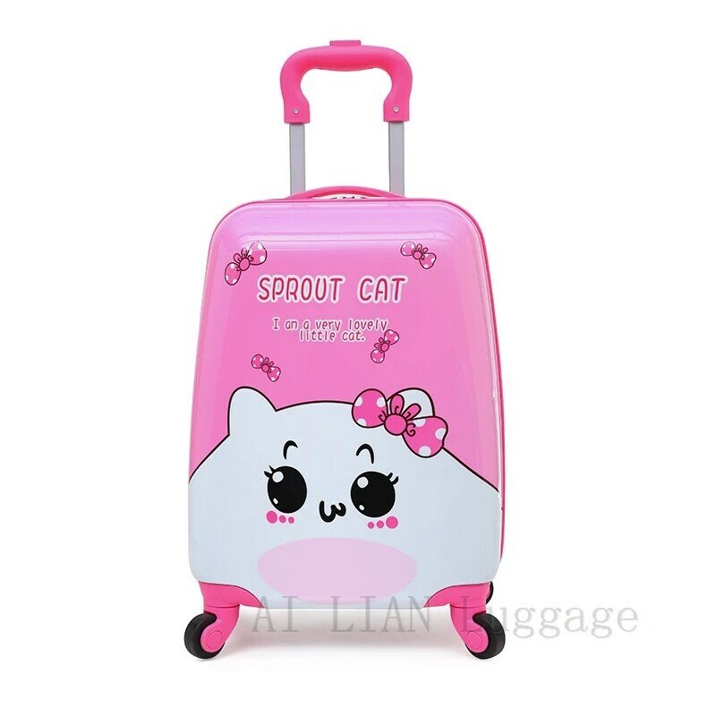 16''18 дюймов ABS Детский чемодан на колесиках тележка багажная сумка для переноски чемоданов кабина тележка чехол багаж милый мультфильм