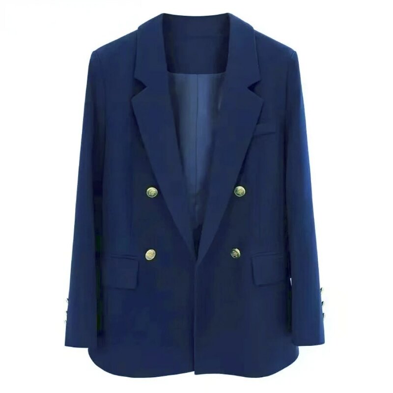 Luxus High-End Blazer Frauen Frühling Herbst Jacke Büro Damen Anzug Langarm Mantel Marine Frauen Kleidung neu