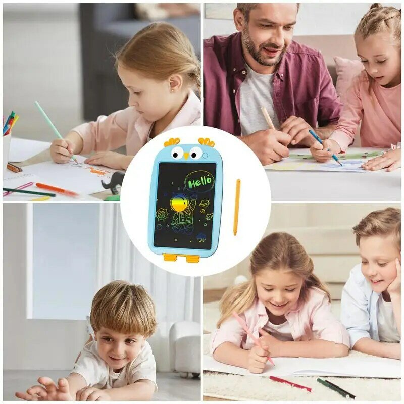 جهاز لوحي للكتابة بشاشة LCD للأطفال الصغار ، لوحة رسم ، لعبة خربش ، شاشة ملونة ، أطفال بعمر 3-8 سنوات ، سفر ، 12 بوصة