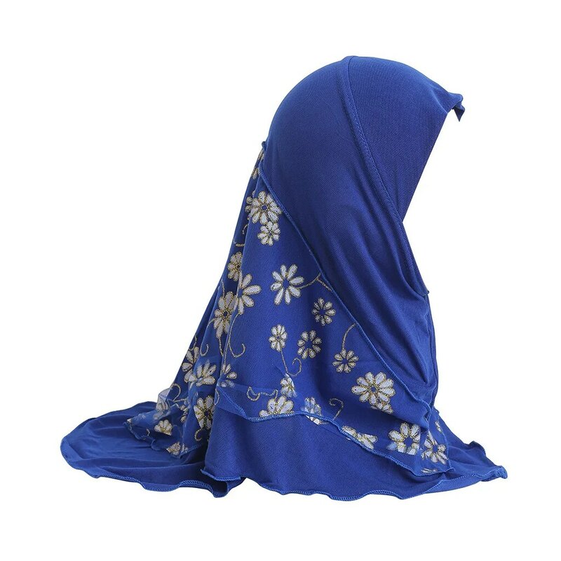 غطاء رأس كامل للبنات ، وشاح عربي إسلامي ، شالات ، وشاح حجاب ، قبعات عمامة ، وشاح للأطفال ، من 2 إلى 7 سنوات