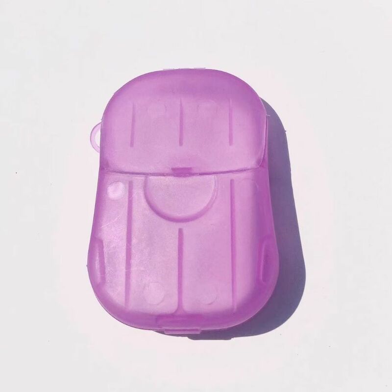 Fogli di sapone portatili da 20 pezzi escursionismo carta sapone usa e getta solubile Mini comodo sapone per il lavaggio delle mani adulti
