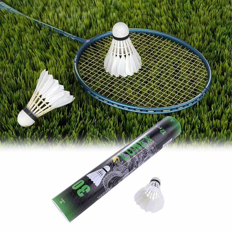 12PCS Goose Feather Badminton Outdoor Sport  Training Game Flying Stability Durable Balls