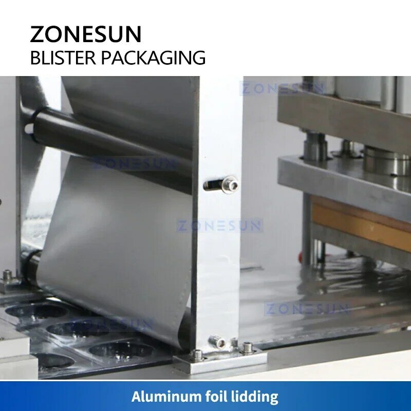 Zonesun блистерная линия по производству йогуртовых стаканчиков, оборудование для розлива пасты, герметичная упаковка для стаканчиков, несколько штук