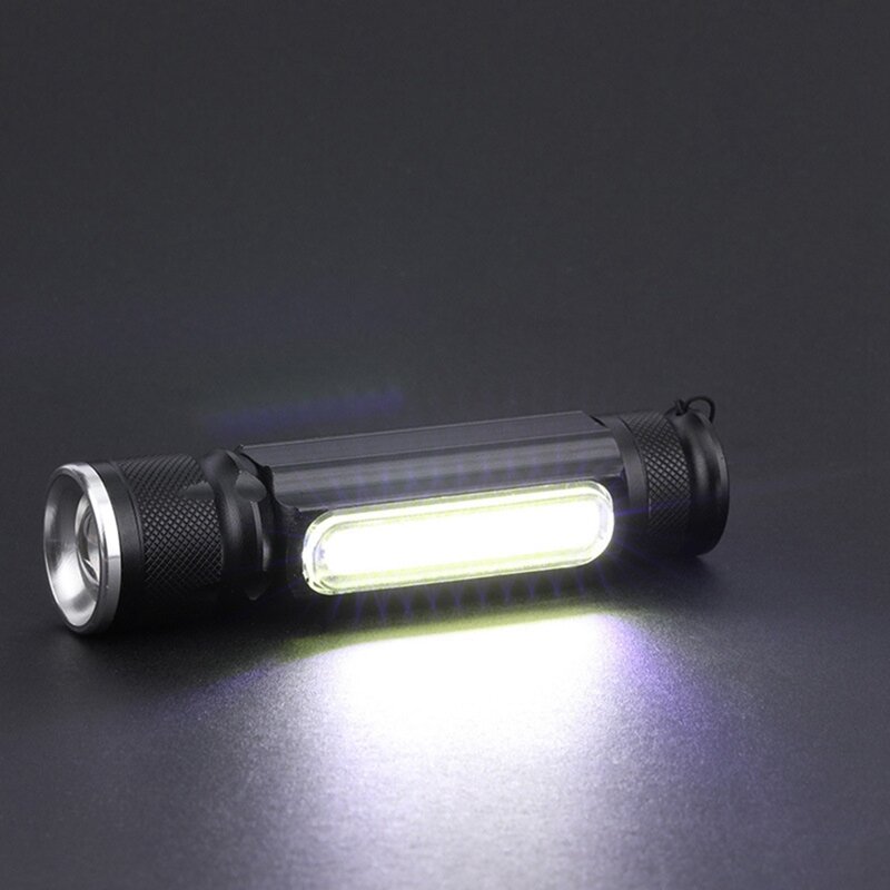 Linterna LED de luz fuerte, minifuente de luz Dual impermeable, USB, iluminador multifunción de tiro largo