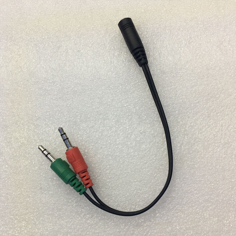Cable adaptador de auriculares para teléfono móvil, divisor de micrófono de Audio auxiliar de 100mm, 1 hembra a 2 macho, 10-3,5 piezas