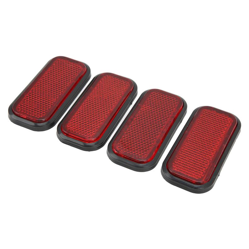4pcs Motorcycle Rectangular Reflectors Safety Sticker for car Accessories