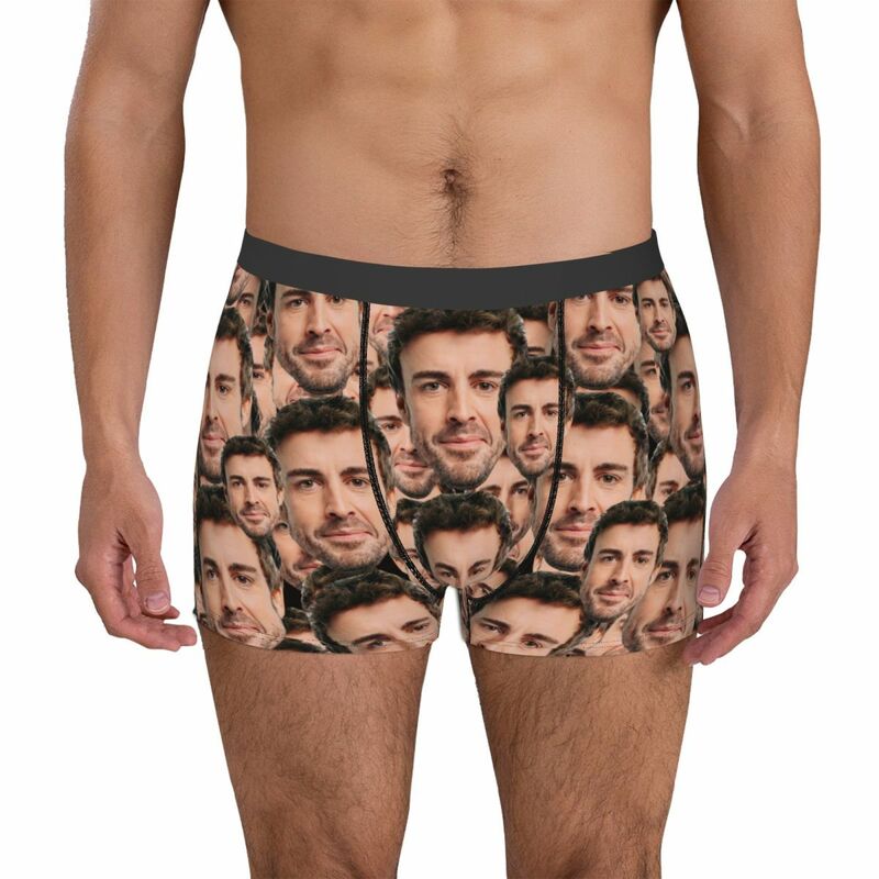 Spaß fernando alonso Kopf Männer Boxer Slips Alonso hoch atmungsaktive Unterhose hochwertige Print Shorts Geschenk idee